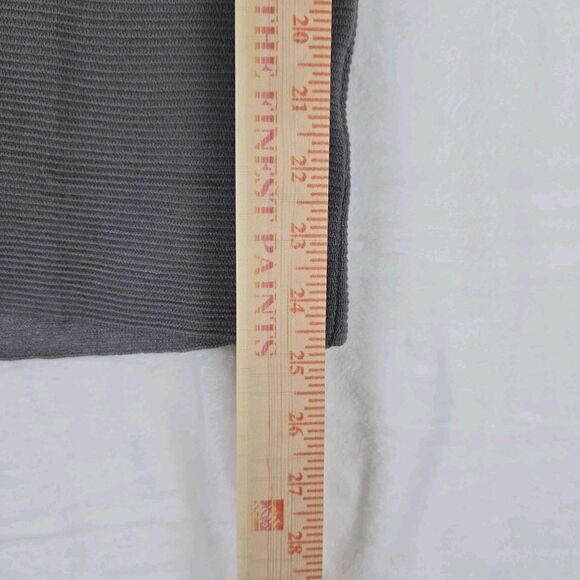 BTFBM Gray Mock Neck Ribbed Knit Top Women’s Small Long Sleeve Stretch Pullover - Picture 6 of 10